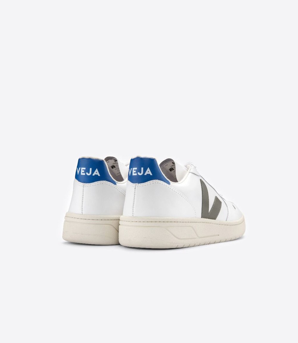 Veja Trainers Mens White - V-10 Leather - BLTX-47908